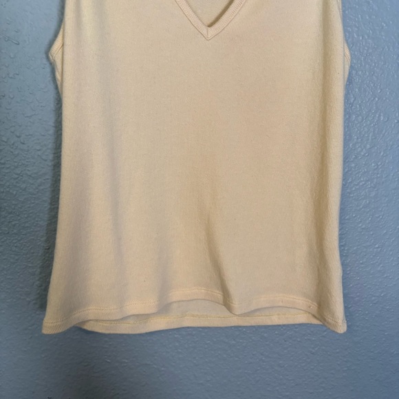 Reformation Austine Knit Polo Tank Top Butter Yellow - Picture 5 of 10